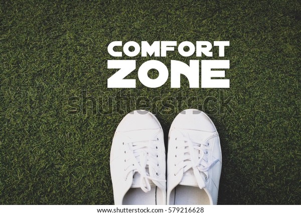 Shoes On Grass Concept Comfort Zone Stock Photo Edit Now 579216628