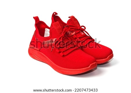 Shoes on a white background. Men's classic lace-up shoes. sneakers.Leather shoes. women's boots.summer shoes. Side view. on a white isolated background.Close-up.