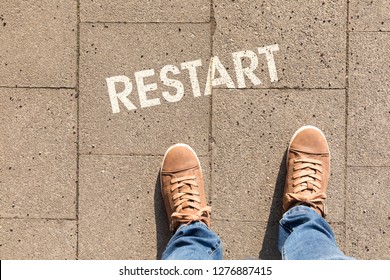 Shoes With Text Restart