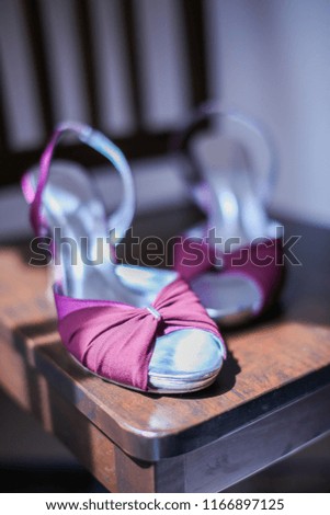 The shoes used by the bride during the wedding ceremony.