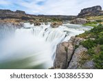 Shoeshone falls on sunny day ,Idaho,usa.