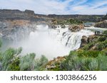 Shoeshone falls on sunny day ,Idaho,usa.