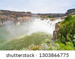 Shoeshone falls on sunny day ,Idaho,usa.