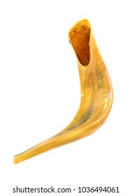 Shofar Or Jewish Rams Horn Trumpet Isolated On White