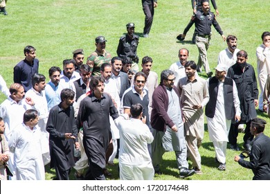 Shogran, KPK, Pakistan: August 16, 2017: Imran Khan With His Party Workers