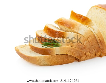 Shokupan  homemade bread on white background