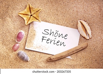 Shone Ferien Meaning Happy Holydays German Stock Photo Edit Now