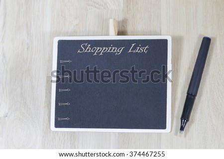 shooping list