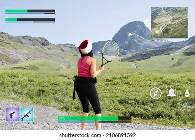 Shooter Game Screen, Online Cyber Sport Game Screenshot