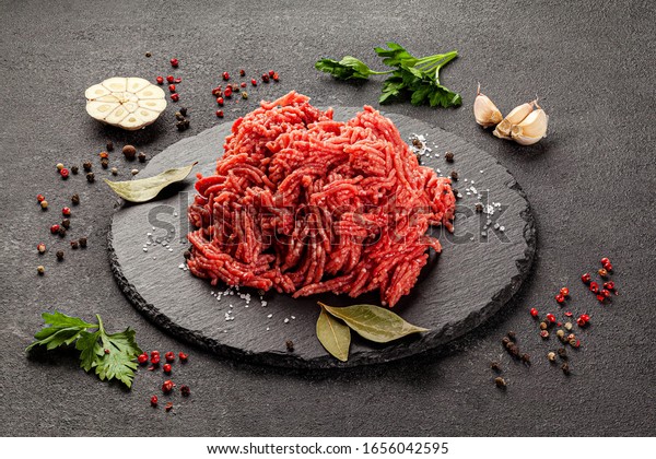 Shooting for the catalog. Raw meat products,\
different parts of the body. pork, beef, chicken. background image,\
copy space text