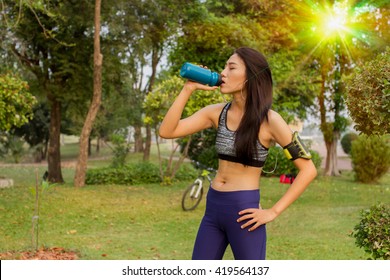 Shooting for the morning workout in a park in Thailand. - Shutterstock ID 419564137