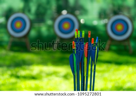 shooting range, arrows and target