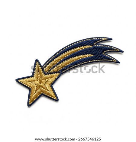 shooting star patch on a gray background