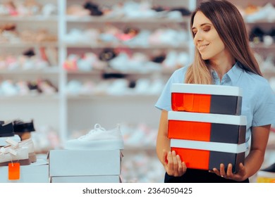 
Shop Assistant Arranging Shoe Boxes in Footwear Store
Hard working salesperson trying to put the foot gear in its place 
 - Powered by Shutterstock