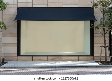 Shop Boutique Store Front With Big Window And Place For Name