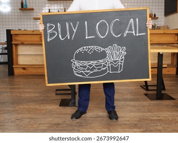 Shop local is shown using a text Buy local