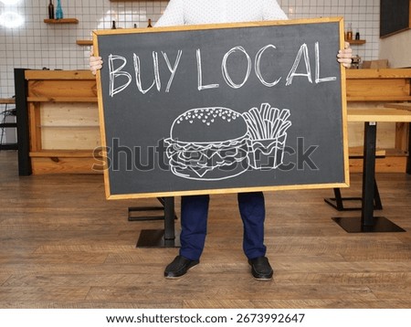 Shop local is shown using a text Buy local