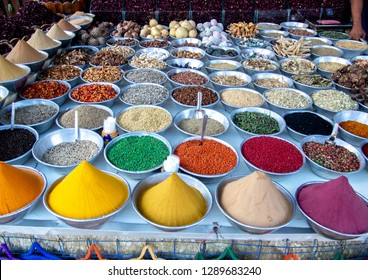 A Shop Selling Cereals And Spices. Nubia, Aswan, Southern Egypt