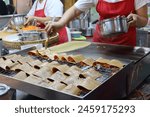 A shop selling snacks, street food, popular Thai style desserts at the Yaowarat Road restaurant.