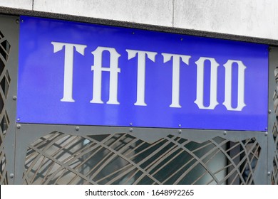 Shop Store With Tatoo Shop Sign Boutique Concept