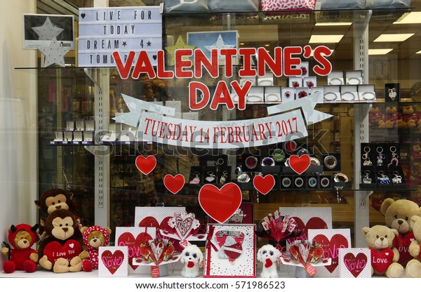 Shop Window Decorated Valentines Day London Stock Photo (Edit Now ...