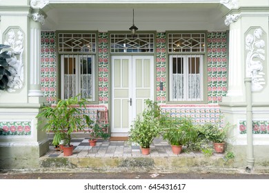 Shophouse Front  In Singapore.