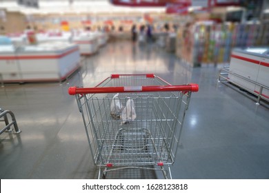 Shoping Cart In Supermarket  Of City