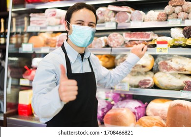 Shopkeeper Wearing A Mask, Coronavirus Concept