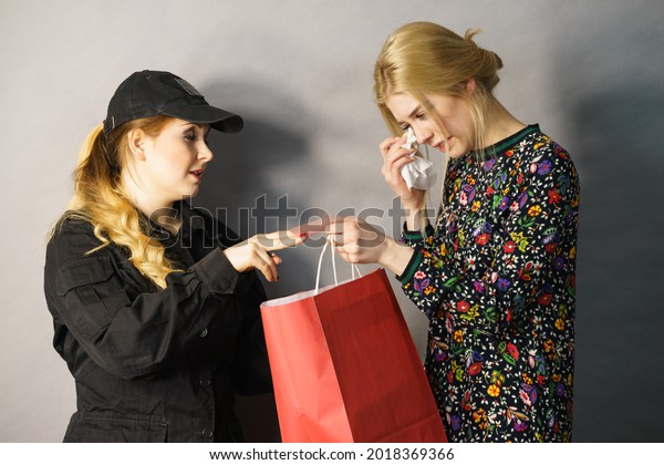 Shoplifting Crime Teenage Girl Being Caught Stock Photo 2018369366   Shoplifting Crime Teenage Girl Being 600w 2018369366 