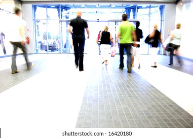 Shopping Abstract. People Rush Motion Blurred