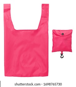shopping bag foldable pocketsize isolated on white background