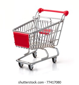 A Shopping Cart Isolated On White