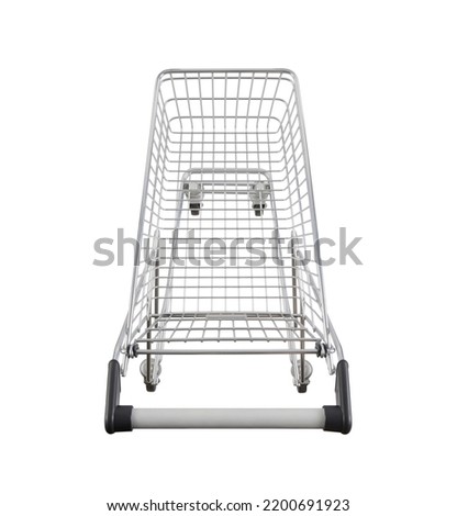 Shopping cart isolated on white background with clipping path