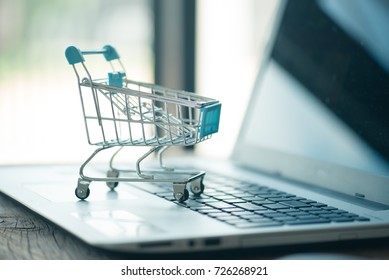  Shopping Cart On Keyboard Computer Buying And Selling