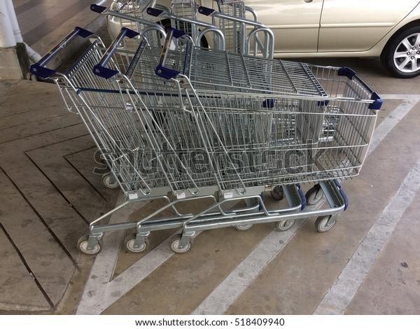 Shopping carts at car
parking