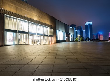 Shopping Mall Building At Night, Chongqing Financial City, China