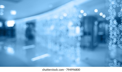 Shopping mall interior bokeh with blurred lightings. - Shutterstock ID 794996800