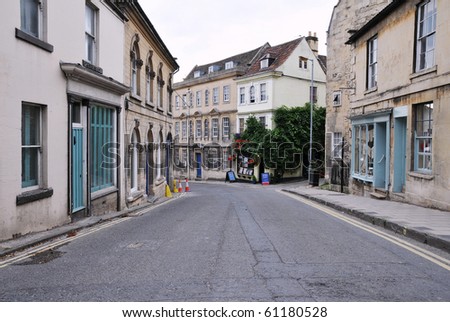 Shopping Street in an English Town