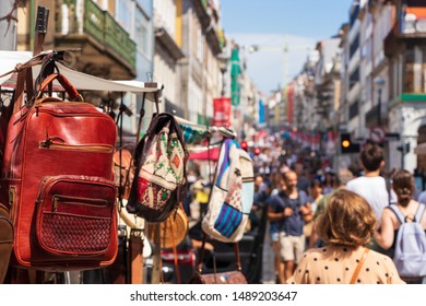 Shopping street in Porto, Portugal