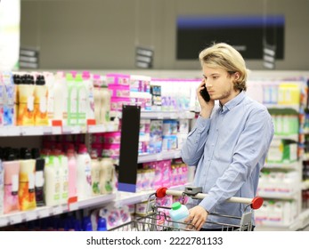 Shopping In Supermarket.(washing Powder,detergent,shampoo, Soap)