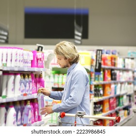 Shopping In Supermarket.(washing Powder,detergent,shampoo, Soap)