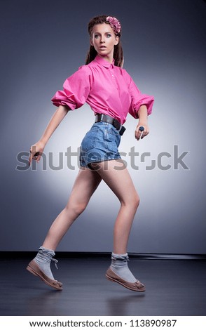 Young girl posing outdoor