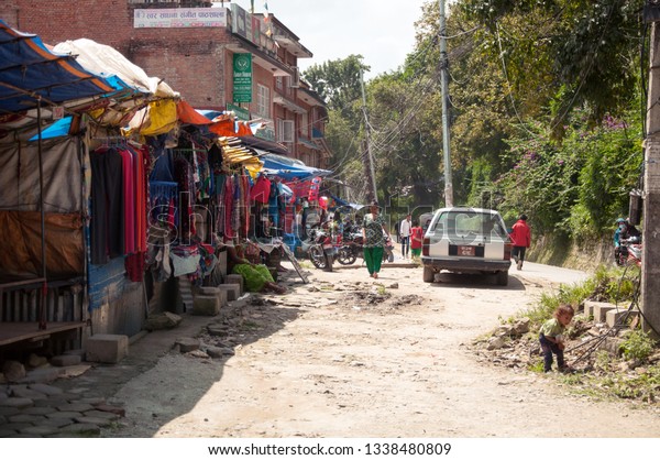 Shops street, Kathmandu,\
Nepal, 2018