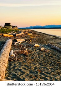 Shore On Whidbey Island In Washington