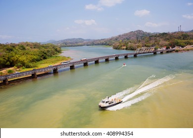 Shore Of The Panama Canal. The Panama Railway.