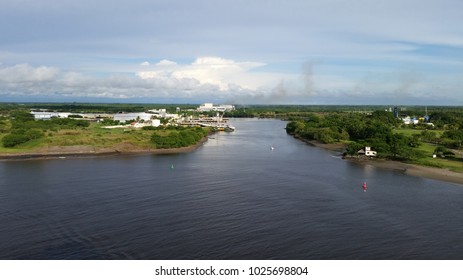 The Shore Of A Sea Port In Chiapas, Mexico View From A Cruise Ship