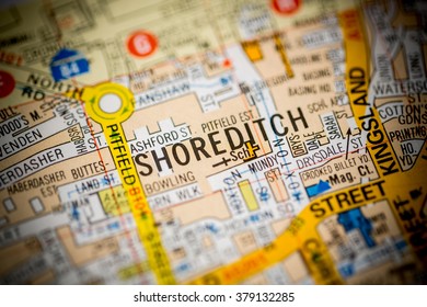 Shoreditch London Uk Map 260nw 379132285 