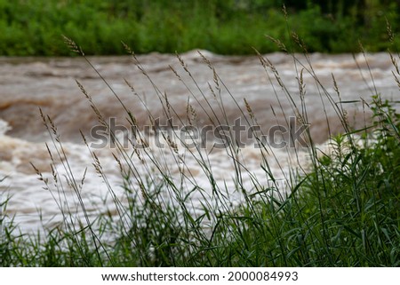 Image, Stock Photo Watch out for flooding on the banks of the Rhine