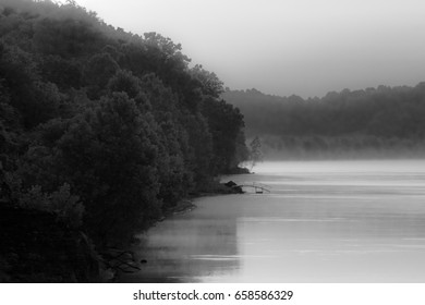 Shoreline Of The Ohio River At Dawn.