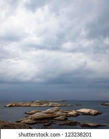 Shoreline from the western Swedish coast in Bohuslan